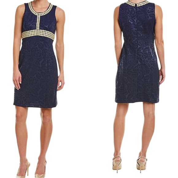 Pappagallo Dresses & Skirts - Pappagallo The Mandy Dress Navy and Gold Size 12 NWT